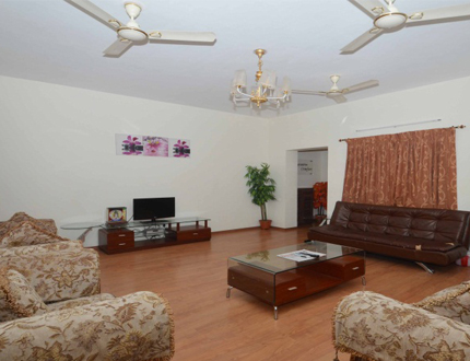 Living room |  Fully furnished Service apartment in Race Course, Coimbatore