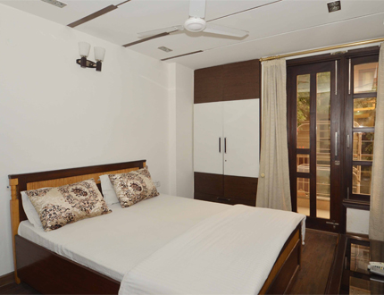 Service Apartments in  Hemkunt Colony, New Delhi| Bedroom one