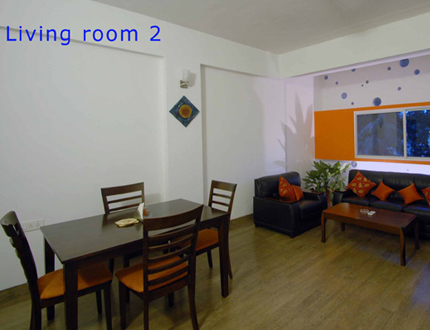 Living room |  Fully furnished Service apartments in Koramangala, Bangalore