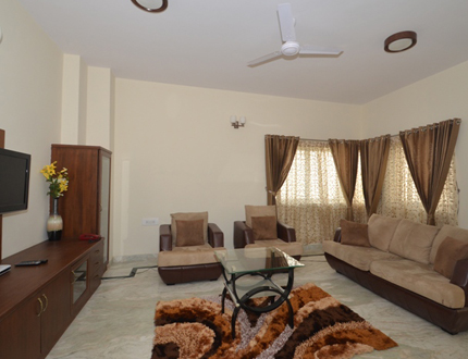 Book Alcove Service Apartments in Bangalore | Living Area