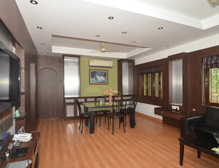 Fully furnished Service apartments in Kolkata | Living Area